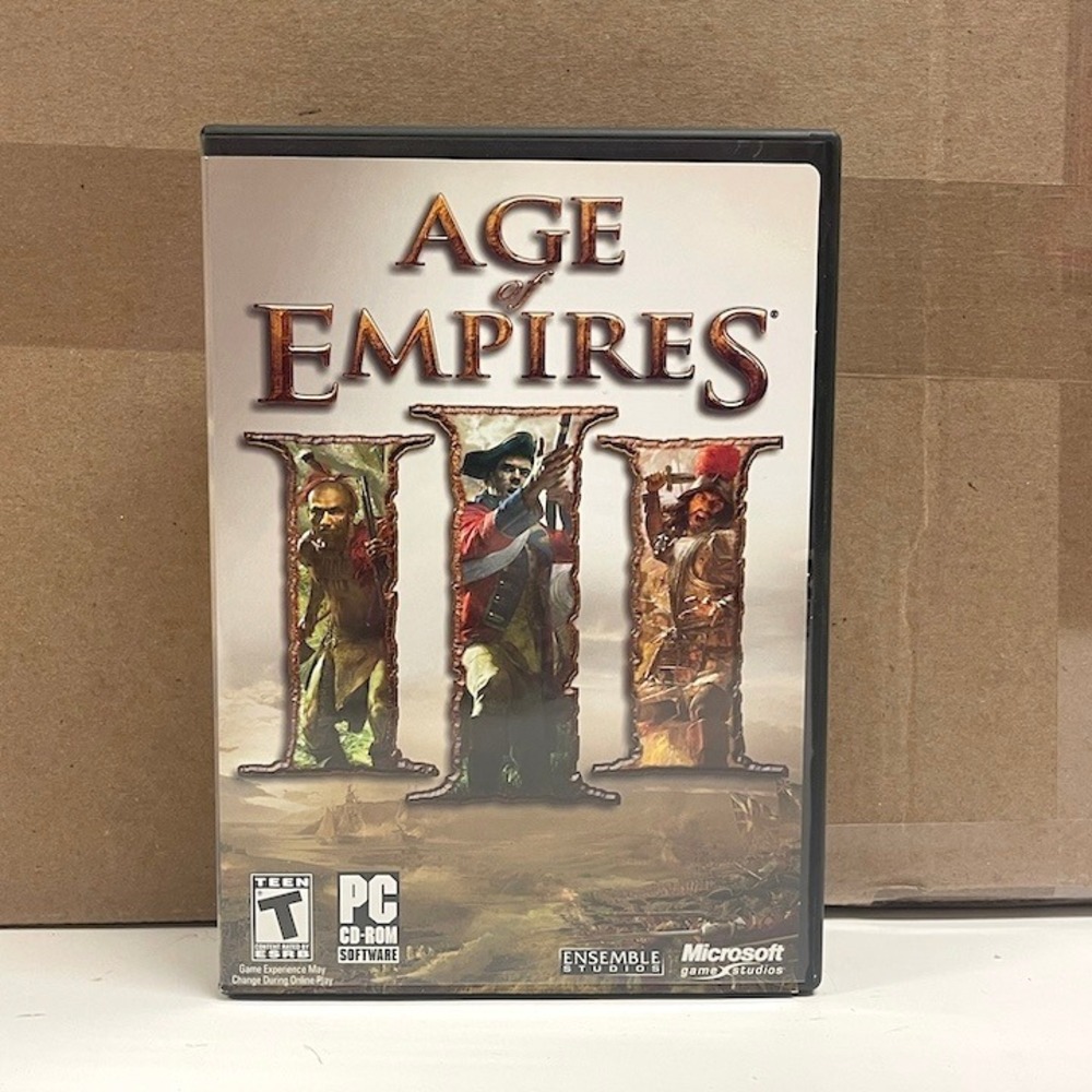 Age of Empires III PC CD-ROM 2005 Microsoft Ensemble Studios Complete 3 Discs